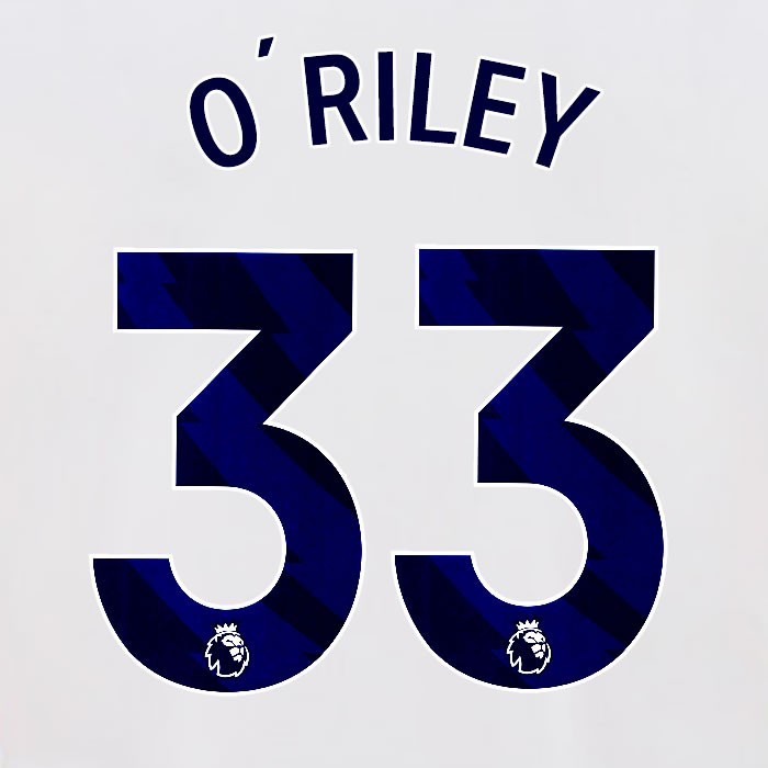 2024 2025 OFFICIAL BRIGHTON O RILEY 33 HOME BLUE PLAYER SIZE NAMESET