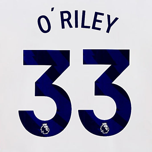2024 2025 OFFICIAL BRIGHTON O RILEY 33 HOME BLUE PLAYER SIZE NAMESET
