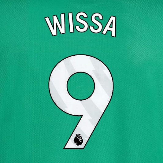 2025 2026 NEWCASTLE WISSA 9 OFFICIAL WHITE AWAY  PLAYER SIZE NAME SET