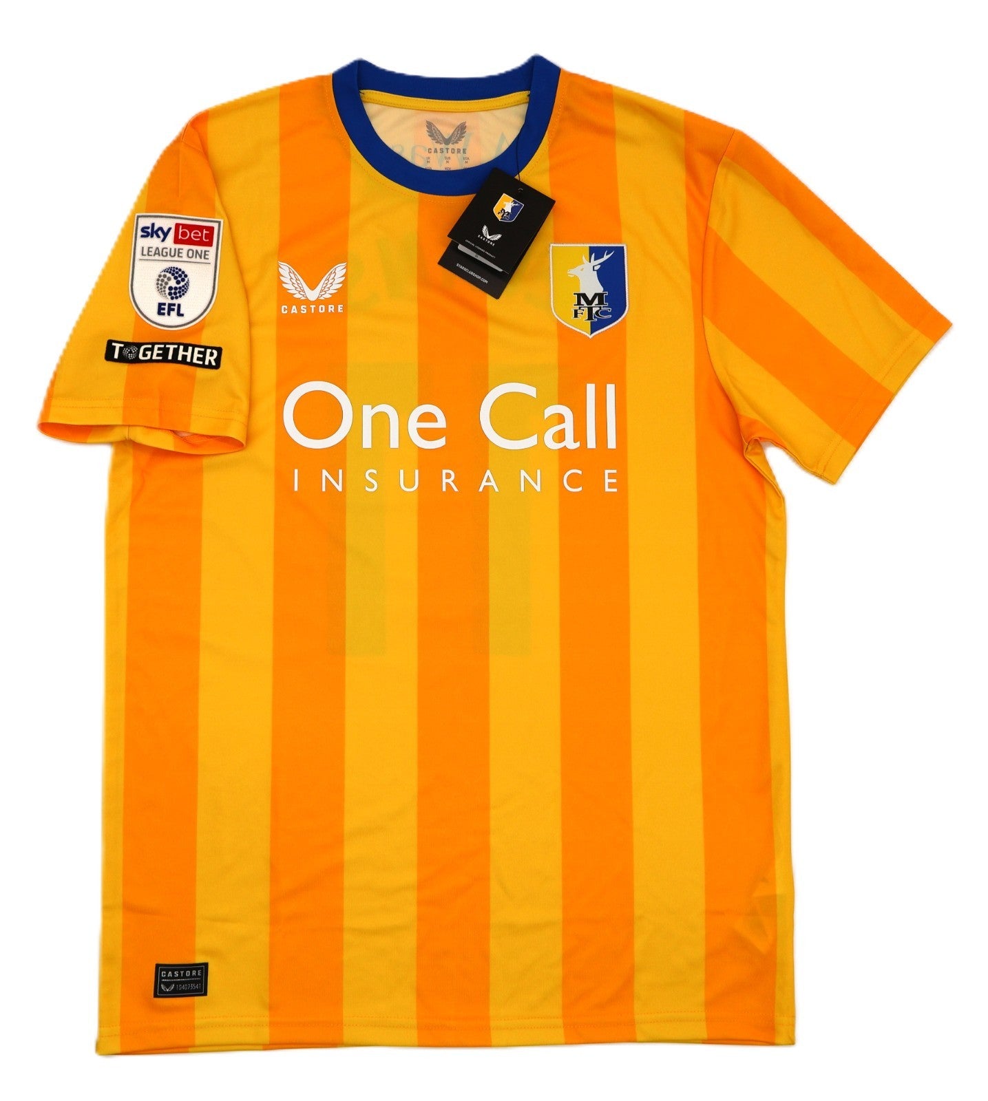BNWT MANSFIELD TOWN CASTORE AWAY 2024 2025 EVANS 11 + PATCHES SHIRT MENS MEDIUM