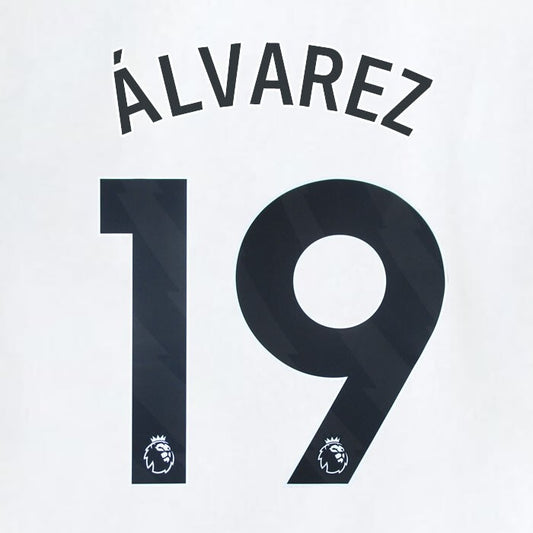 2023 2024 WEST HAM ALVAREZ 19 OFFICIAL AWAY BLACK PLAYER SIZE NAMESET