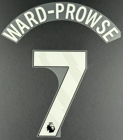 2023 2025 WEST HAM WARD - PROWSE 7  OFFICIAL AVERY DENNISON WHITE PLAYER NAME