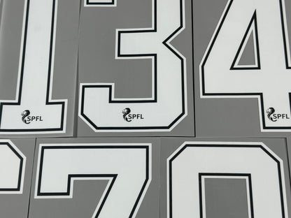 2020 2023 OFFICIAL ELMS UK SCOTTISH SPFL WHITE KIDS SIZE SHIRT NUMBERS
