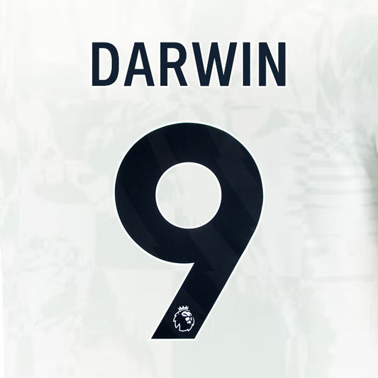 2024 2025 OFFICIAL LIVERPOOL DARWIN 9 BLACK 3RD PLAYER SIZE NAMESET