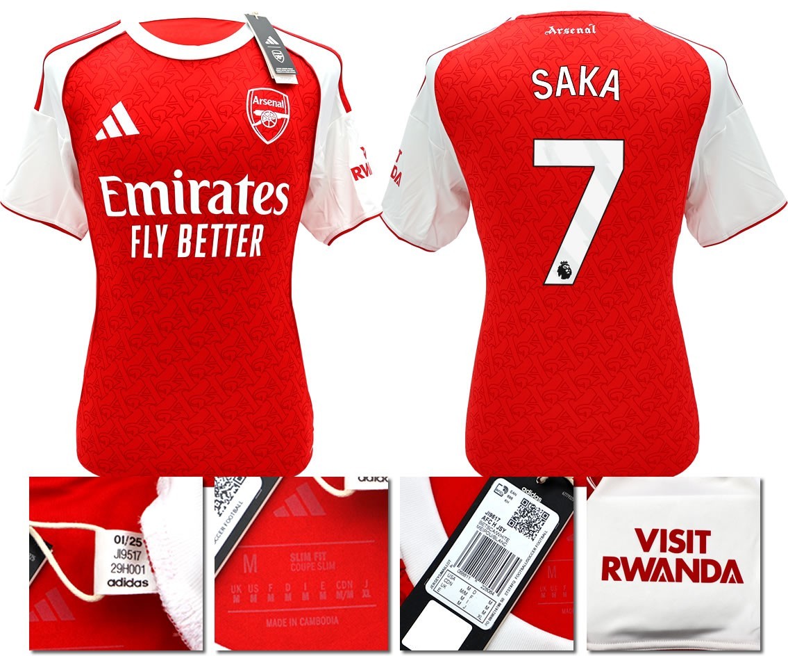 BNWT 2025 2026 ARSENAL ADIDAS HOME SHIRT SAKA 7 MEN'S SIZES