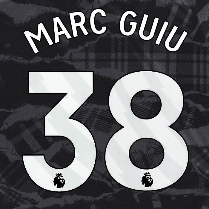 2024 2025 OFFICIAL CHELSEA MARC GUIU 38 WHITE 3RD PLAYER SIZE NAMESET