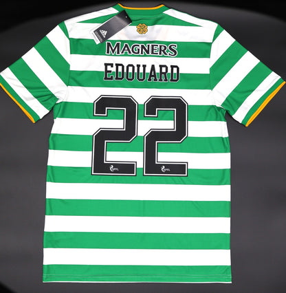 BNWT 2020 2021 CELTIC EDOUARD 22 ADIDAS HOME FOOTBALL SHIRT MEN'S MEDIUM