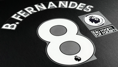 MAN UTD 19/23 B. FERNANDES 8 OFFICIAL AVERY DENNISON WHITE PLAYER SIZE + PATCHES