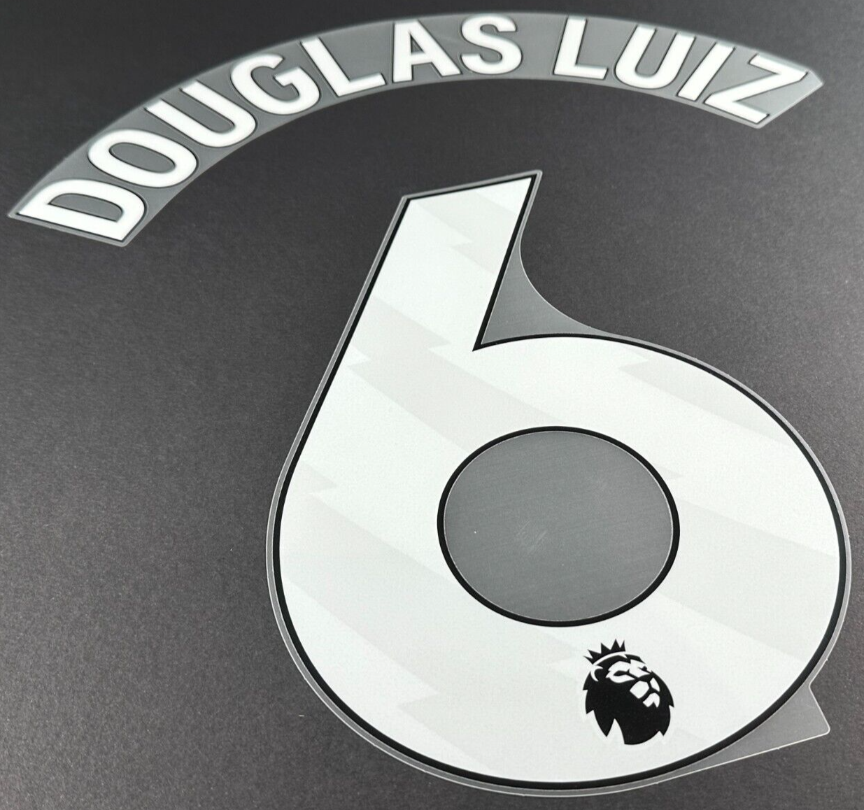 2023 2024 ASTON VILLA DOUGLAS LUIZ 6 OFFICIAL WHITE HOME PLAYER SIZE NAMESET