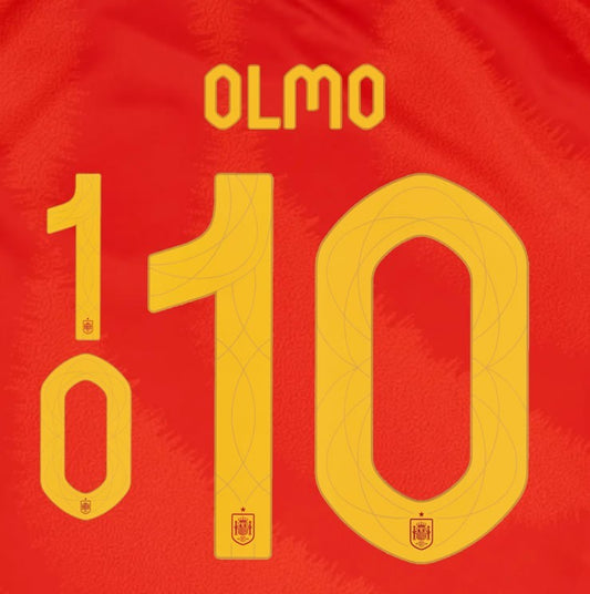 2024 2025 OFFICIAL SPAIN OLMO 10 HOME PLAYER SIZE NAMESET