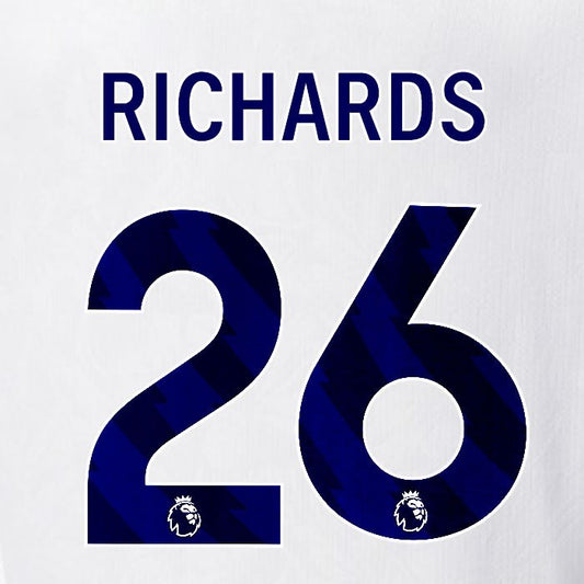 2025 2026 OFFICIAL CRYSTAL PALACE RICHARDS 26 BLUE AWAY PLAYER SIZE NAMESET