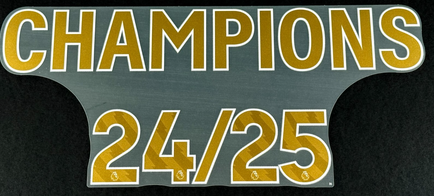LIVERPOOL CHAMPIONS 24/25 + TROPHY GOLD OFFICIAL AVERY DENNISON