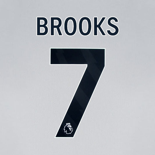 2024 2025 BOURNEMOUTH BROOKS 7 BLACK AWAY PLAYER SIZE NAME SET