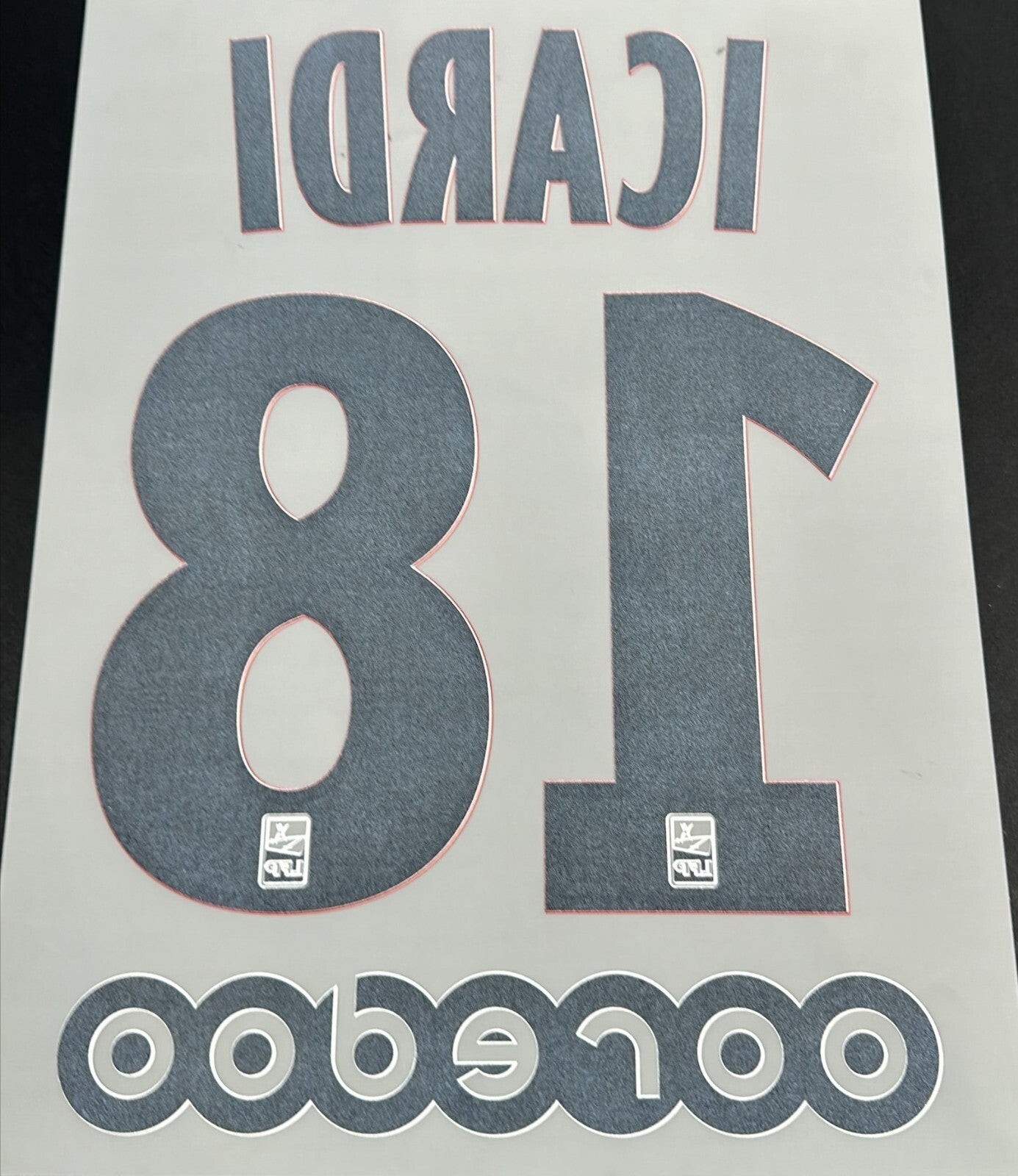 2019 2020 PSG ICARDI 18 OFFICIAL MONBLASON HOME PLAYER SIZE NAME SET