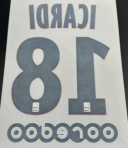2019 2020 PSG ICARDI 18 OFFICIAL MONBLASON HOME PLAYER SIZE NAME SET