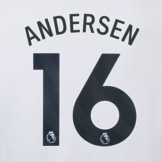 2023 2024 OFFICIAL CRYSTAL PALACE ANDERSEN 16 BLACK AWAY PLAYER SIZE NAMESET