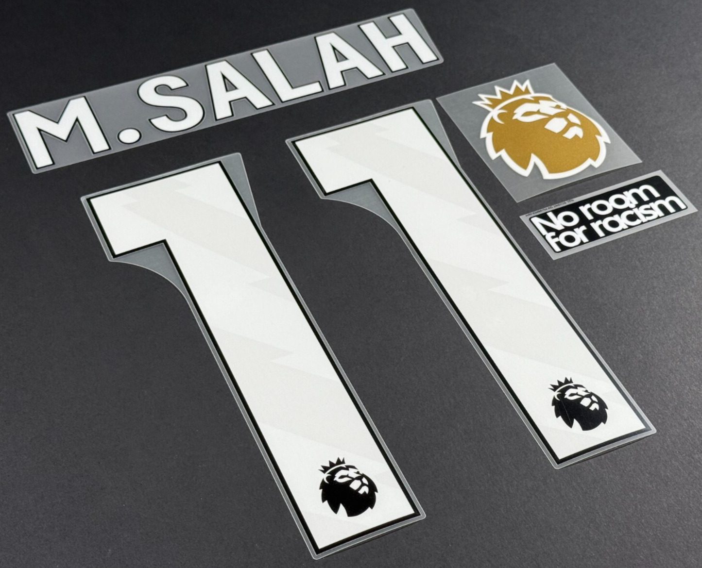 2024 2025 M. SALAH 11 OFFICIAL AVERY DENNISON WHITE PLAYER SIZE NAME + PATCHES