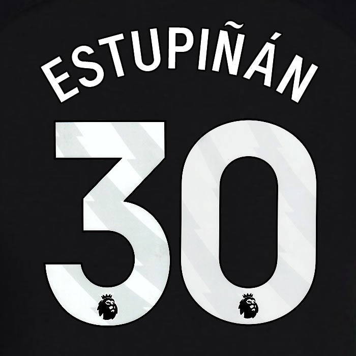 2024 2025 OFFICIAL BRIGHTON ESTUPINAN 30 3RD WHITE PLAYER SIZE NAMESET