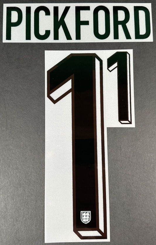 ENGLAND 2024-2025 OFFICIAL SPORTING ID PICKFORD 1 HOME PLAYER SIZE NAME SET