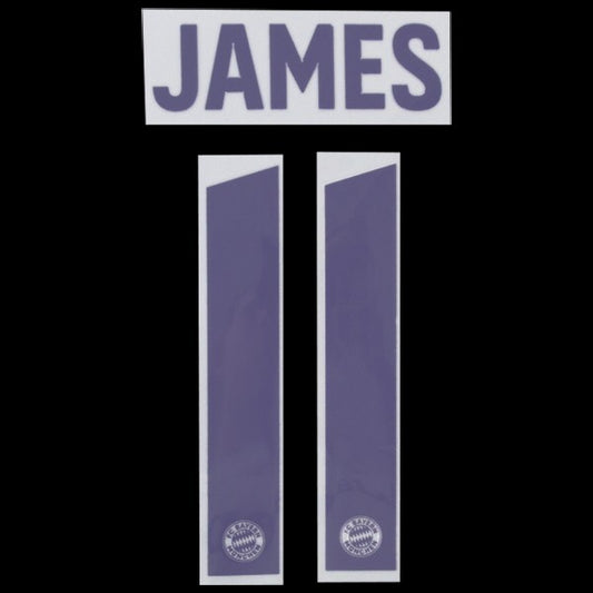 2018 2019 SPORTING ID JAMES 11 BAYERN MUNICH AWAY BLUE PLAYER SIZE NAMESET