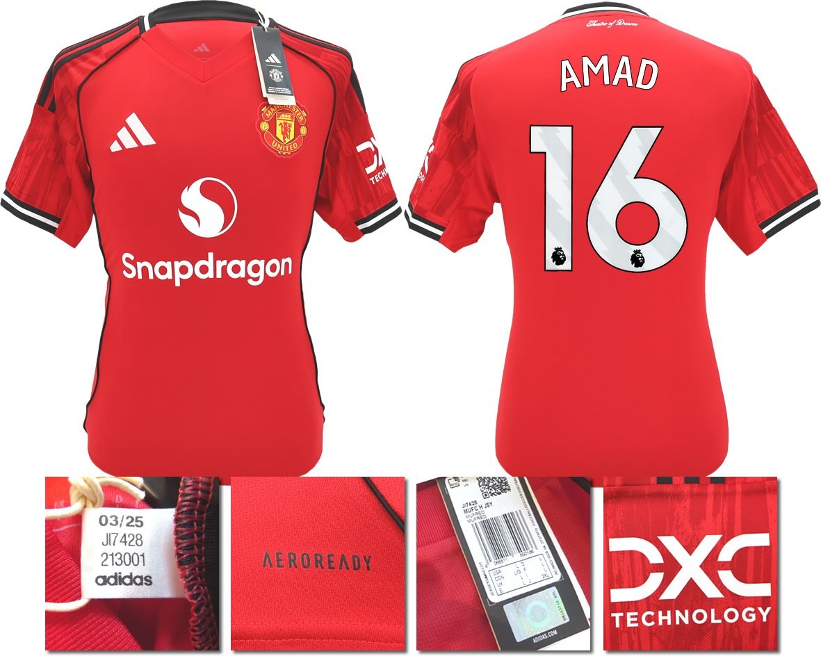 BNWT 2025 2026 MANCHESTER UNITED ADIDAS HOME SHIRT AMAD 16