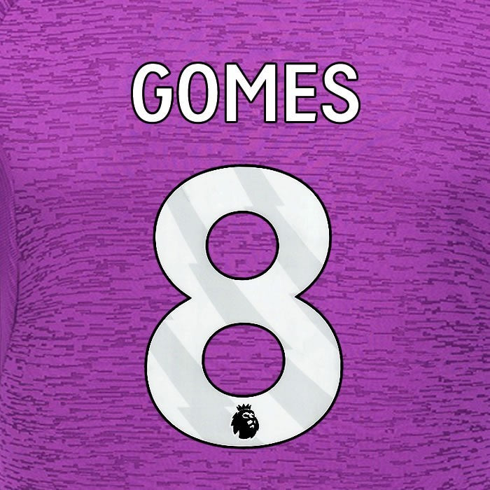 2024 2025 WOLVES 3RD WHITE GOMES 8 OFFICIAL PLAYER SIZE NAMESET