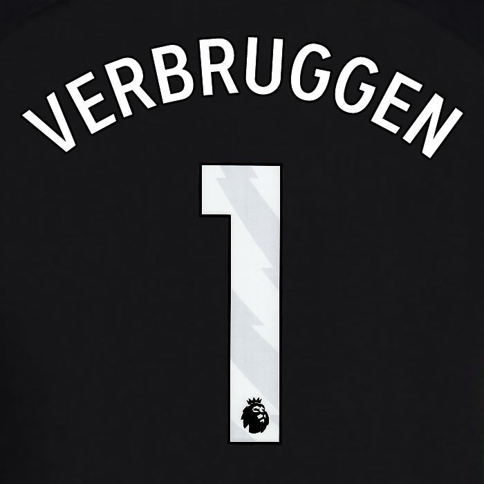 2024 2025 OFFICIAL BRIGHTON VERBRUGGEN 1 3RD WHITE PLAYER SIZE NAMESET