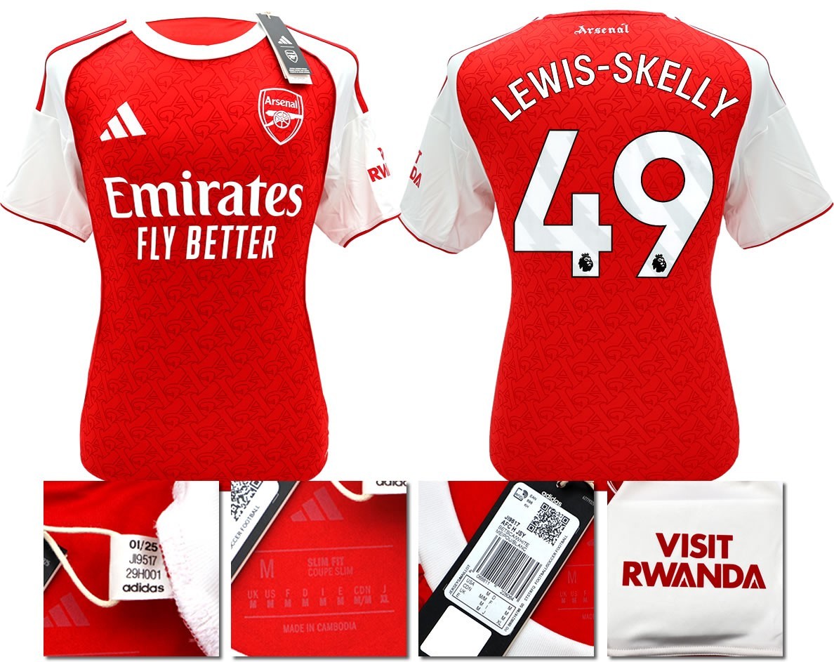 BNWT 2025 2026 ARSENAL ADIDAS HOME SHIRT LEWIS SKELLY 49 MEN'S SIZES
