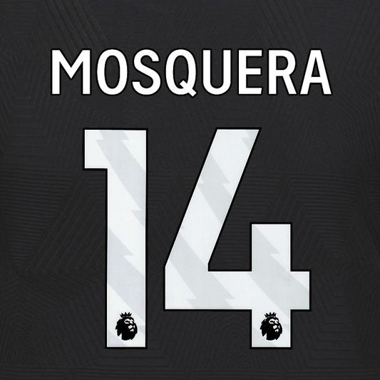 2024 2025 WOLVES AWAY WHITE MOSQUERA 14 OFFICIAL PLAYER SIZE NAMESET