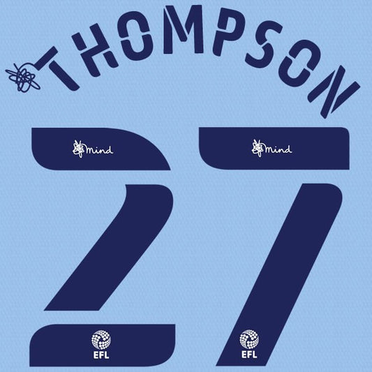 COVENTRY 2020 2021 OFFICIAL THOMPSON 27 HOME PLAYER SIZE NAME SET