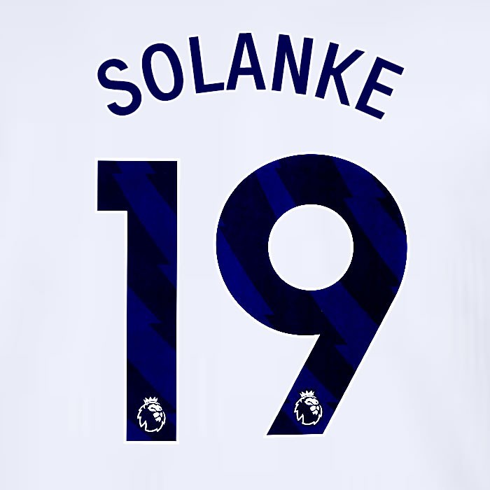 2024 2025 TOTTENHAM SOLANKE 19 BLUE HOME PLAYER SIZE NAME SET