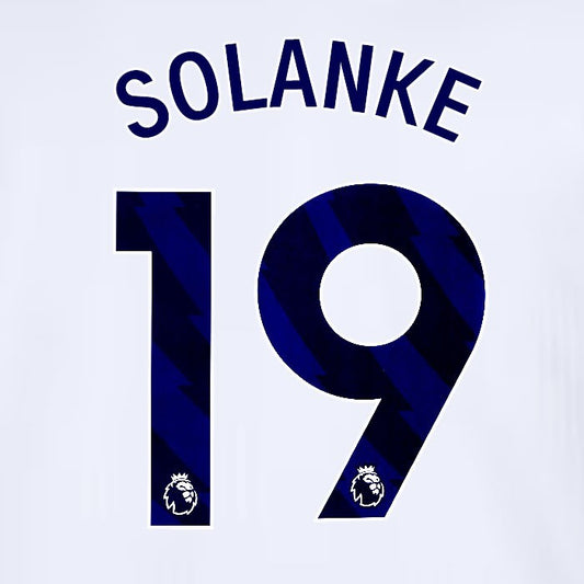 2024 2025 TOTTENHAM SOLANKE 19 BLUE HOME PLAYER SIZE NAME SET