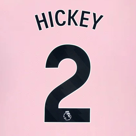 2024 2025 BRENTFORD HICKEY 2 OFFICIAL BLACK AWAY PLAYER SIZE NAMESET