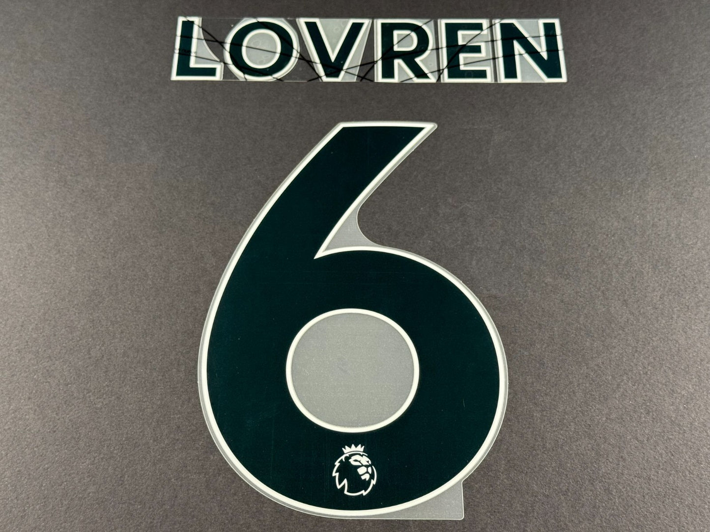 LIVERPOOL 2021 2022 LOVREN 6 OFFICIAL AVERY BLACK PLAYER SIZE NAME SET
