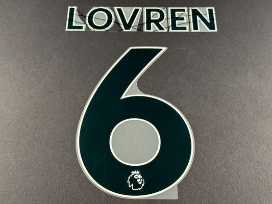 LIVERPOOL 2021 2022 LOVREN 6 OFFICIAL AVERY BLACK PLAYER SIZE NAME SET