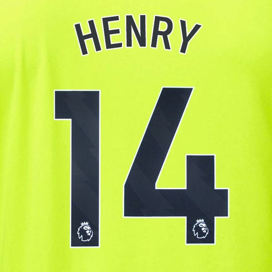 ARSENAL 2023/24 HENRY 14 OFFICIAL AVERY DENNISON BLACK PLAYER SIZE NAME SET