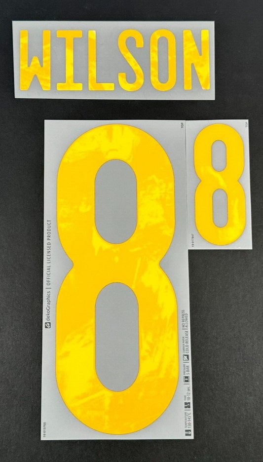 WALES 20-21 OFFICIAL SPORTING ID WILSON 8 HOME PLAYER SIZE NAMESET 265MM