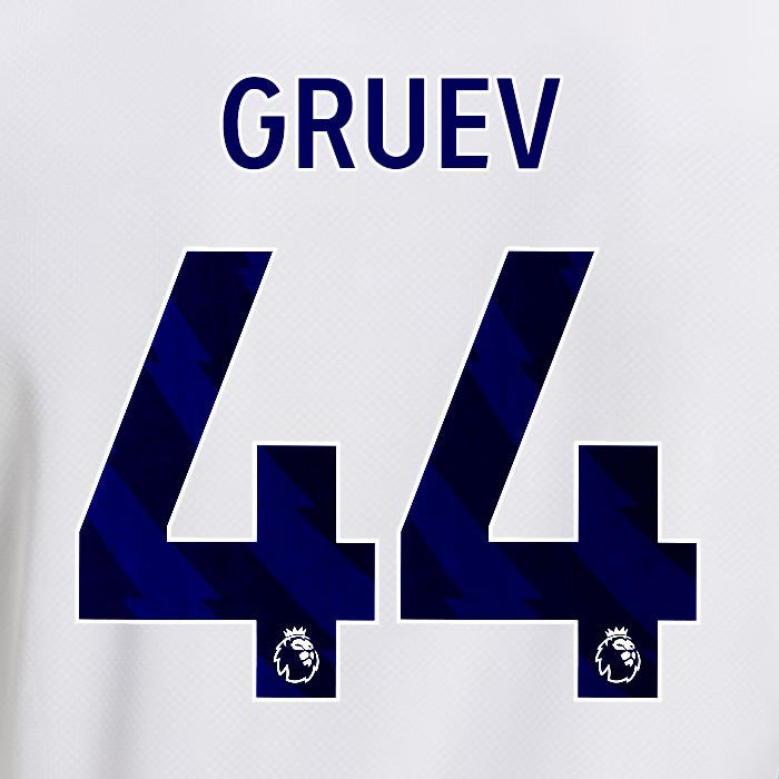 2025 2026 OFFICIAL LEEDS UNITED GRUEV 44 BLUE HOME PLAYER SIZE NAMESET