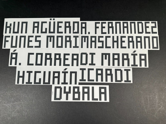 2018 2019 OFFICIAL ARGENTINA HOME BLACK PLAYER NAME BLOCKS