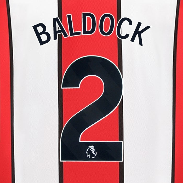 2023 2024 SHEFFIELD UNITED OFFICIAL BALDOCK 2 BLACK HOME PLAYER SIZE NAMESET
