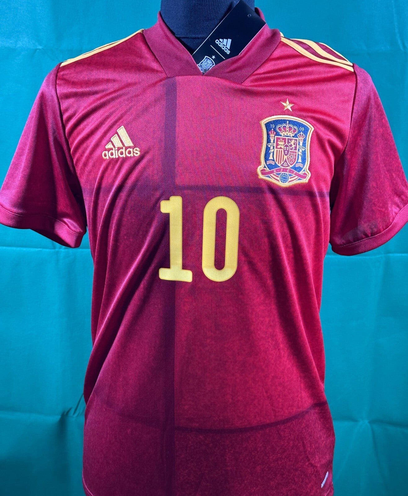 BRAND NEW SPAIN HOME ADIDAS 2020 2021 SHIRT THIAGO 10 MEN'S MEDIUM