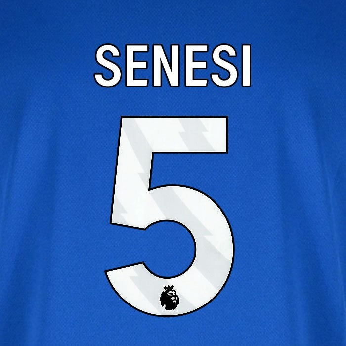 2025 2026 BOURNEMOUTH SENESI 5 WHITE AWAY PLAYER SIZE NAME SET