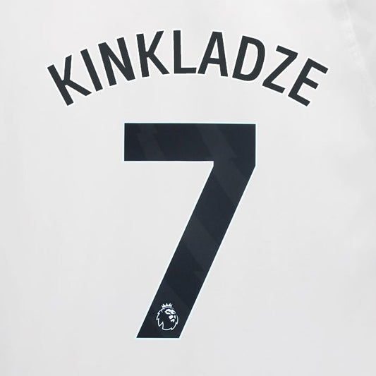 2023 2024 MAN CITY KINKLADZE 7 BLACK AWAY PLAYER SIZE NAME SET