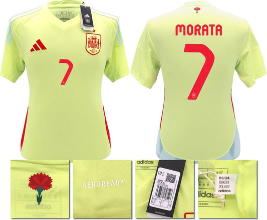 BNWT 2024 2025 SPAIN ADIDAS AWAY SHIRT MORATA 7 MEN'S