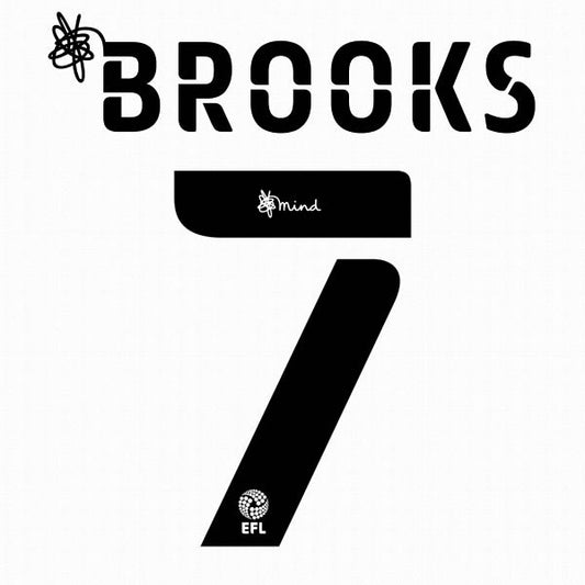 BOURNEMOUTH 2020 2021 OFFICIAL BROOKS 7 ELMS 3RD PLAYER SIZE NAME SET