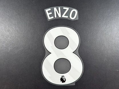 CHELSEA 2023 2024 ENZO 8 OFFICIAL AVERY DENNISON WHITE KIDS SIZE NAMESET