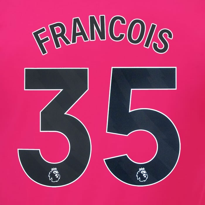 2023 2024 OFFICIAL FULHAM AVERY DENNISON FRANCOIS 35 AWAY PLAYER SIZE NAMESET