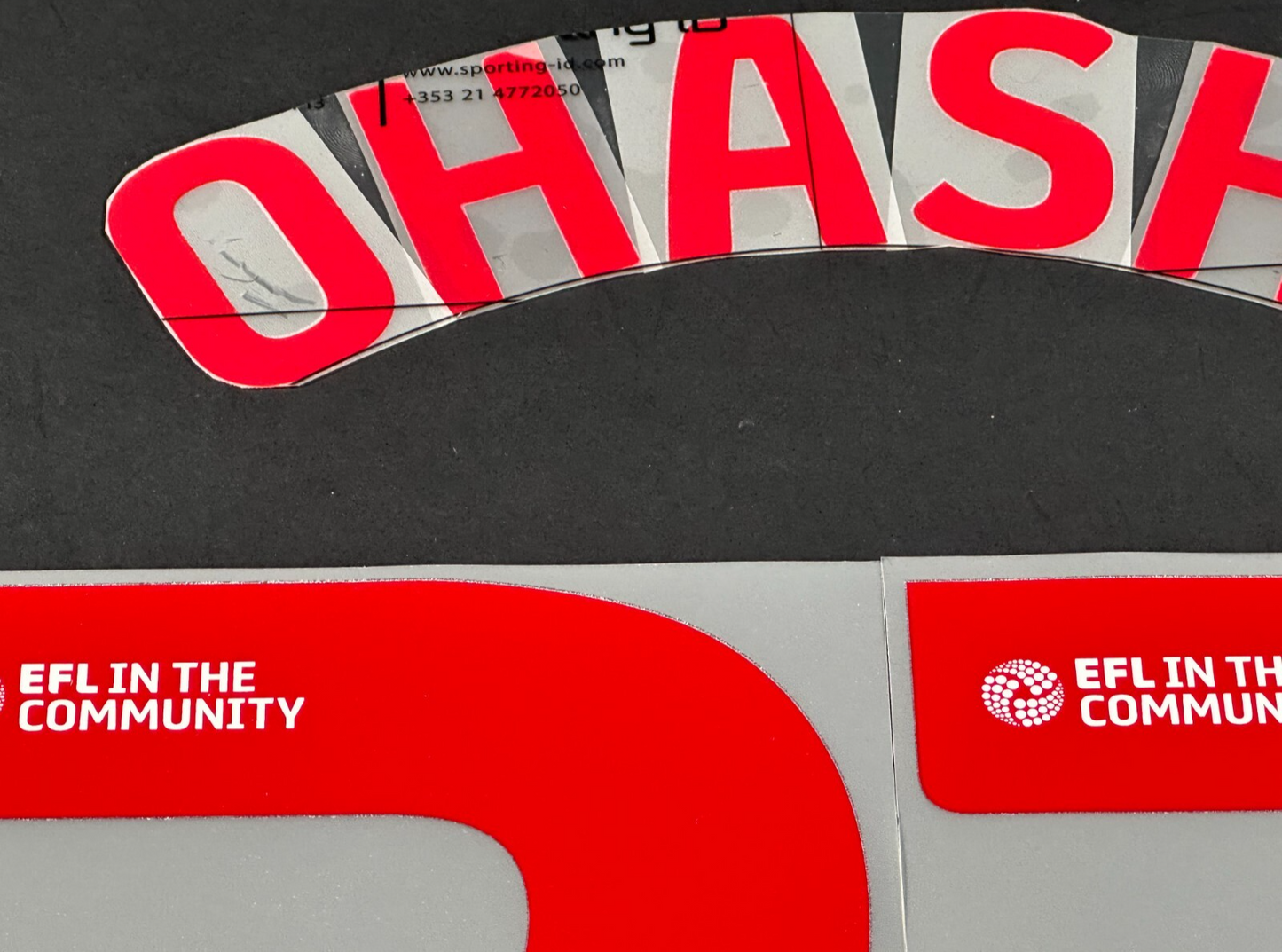 24/25 BLACKBURN ROVERS OHASHI 23 OFFICIAL RED HOME PLAYER SIZE NAME SET