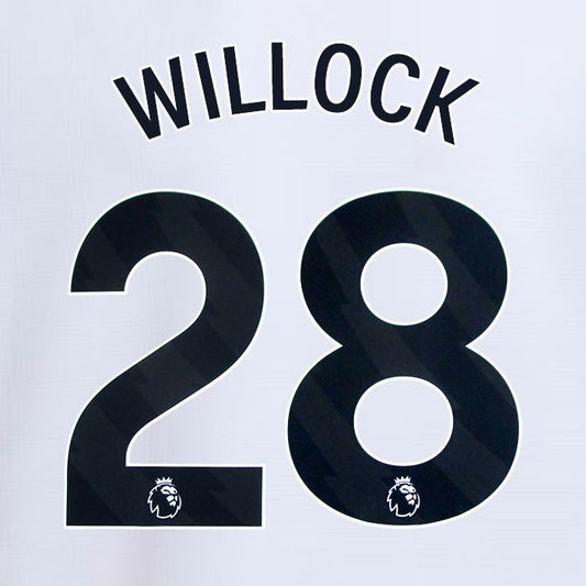 2024 2025 NEWCASTLE WILLOCK 28 OFFICIAL BLACK 3RD PLAYER SIZE NAME SET