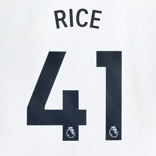 2023 2024 WEST HAM RICE 41 OFFICIAL AWAY BLACK PLAYER SIZE NAMESET